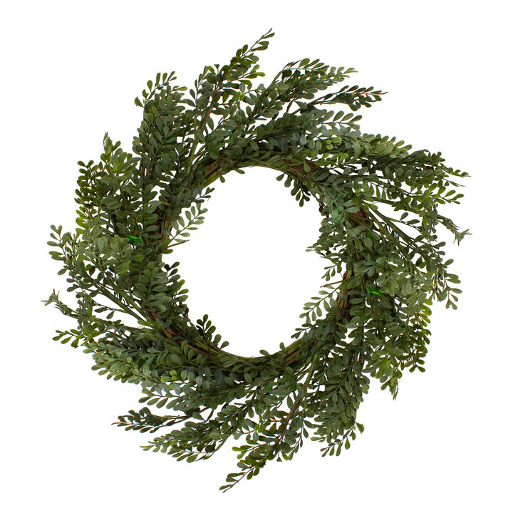 32" Mixed Greens Lush Boxwood Artificial Wreath - Unlit