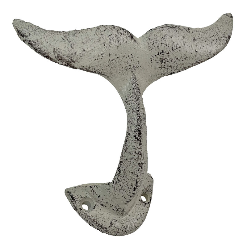 Set of 3 Cast Iron Nautical Whale Tail Wall Hooks - Stylish and Functional Towel, Hat, and Key Hangers - Rustic 5-Inch Decorative Hooks for Coastal-Themed Home image number 4
