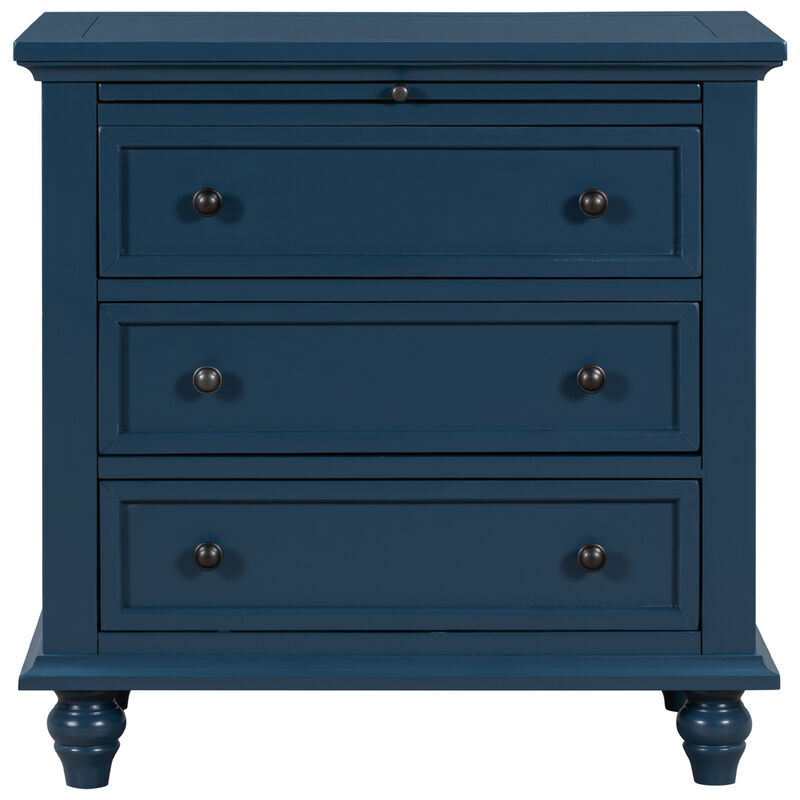 Merax 3-Drawer Bedroom Nightstand Storage Cabinet