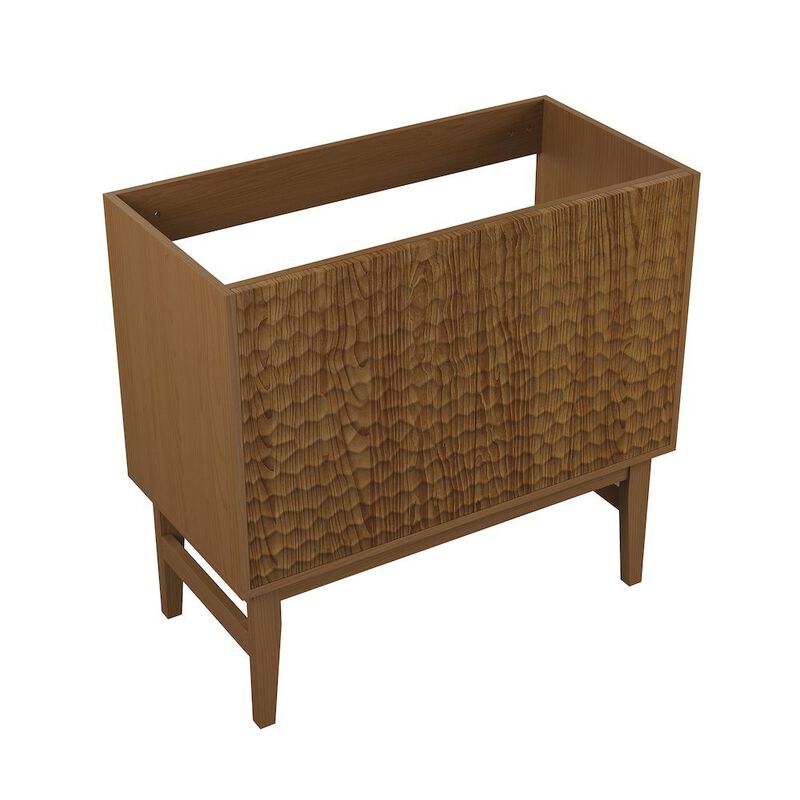 Bosse 36" Freestanding Bathroom Vanity Cabinet without Top in Brown Oak image number 2