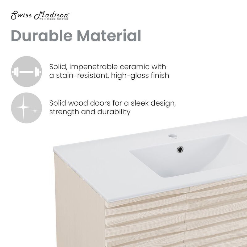 Cascade 36" Freestanding Bathroom Vanity with Sink Top image number 3