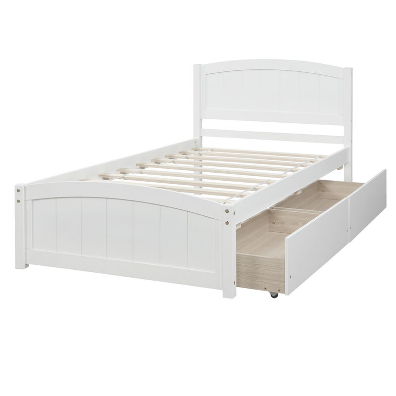 Merax Platform Bed with Two Drawers
