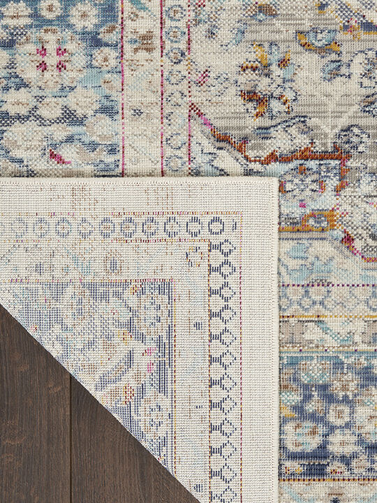 Vintage Kashan VKA07 Ivory/Blue 7'10" x 9'10" Rug