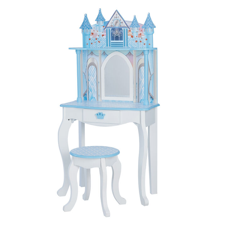 Fantasy Fields - Dreamland Castle Play Vanity Set - White / Ice Blue