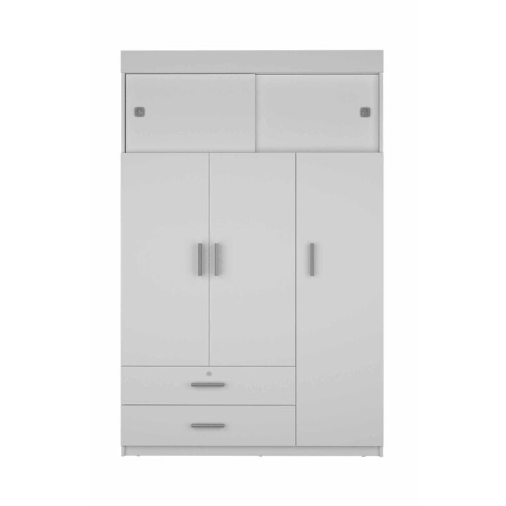 Kingswood 2-Drawer Rectangle Armoire White
