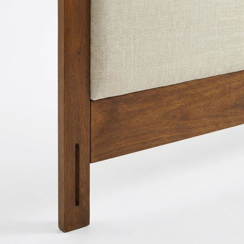 Tufted Fabric King Headboard with Wood Frame and Elegant Design image number 5