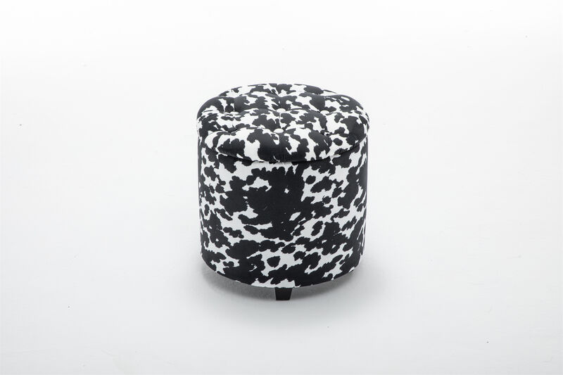 Round Storage Ottoman image number 2