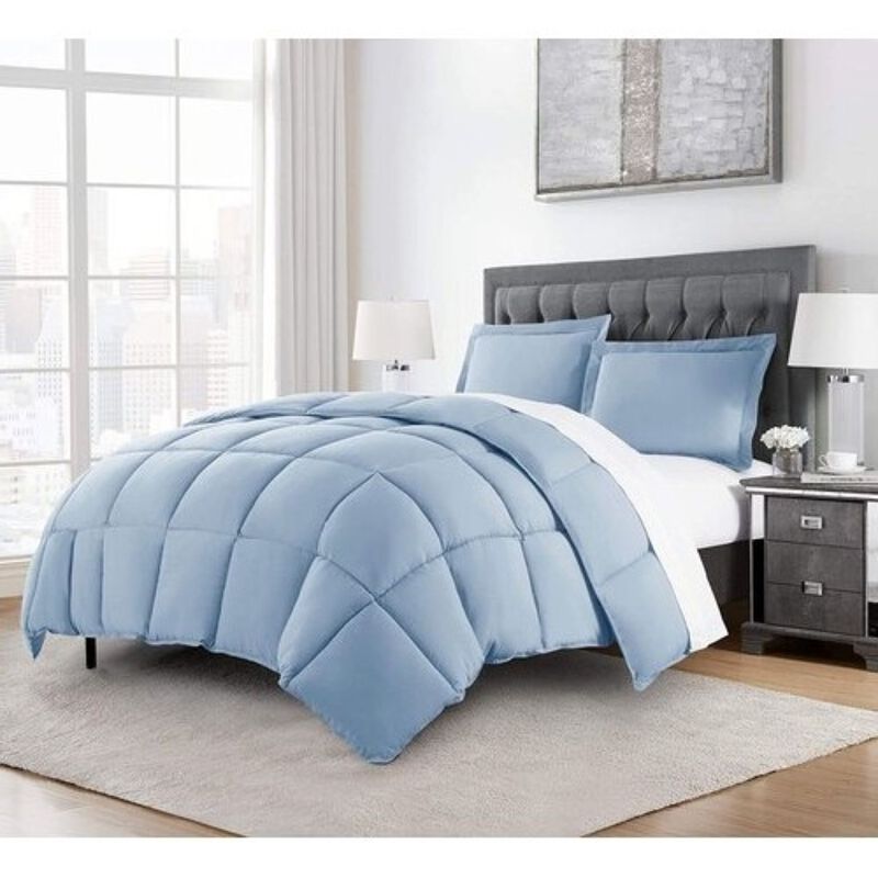 Hivvago Reversible Microfiber Down Alternative Comforter Set