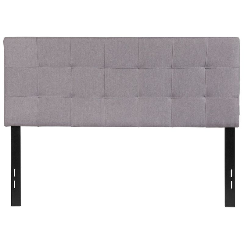 Flash Furniture Tufted Upholstered Full Size Headboard in Light Gray Fabric image number 4