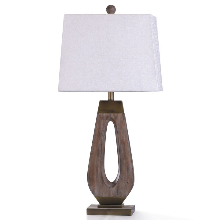 Wood Grifo Gold Table Lamp (Set of 2)