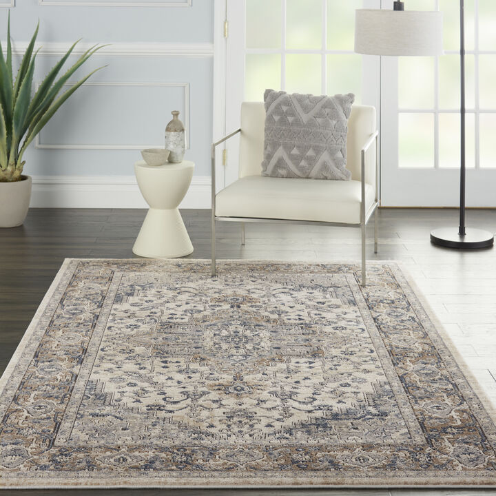 Quarry QUA05 Ivory/Gray 6'7" x 9'6" Rug