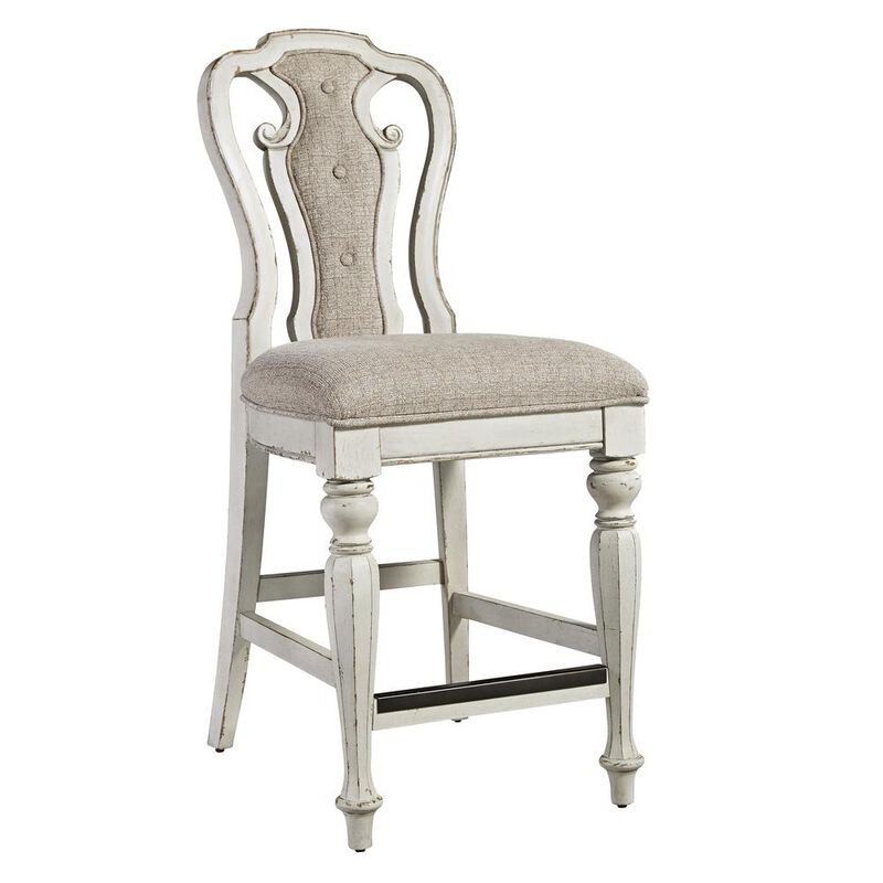 Liberty Furniture Magnolia Manor Counter Height Chair (RTA)-Set of 2 in Antique White image number 2