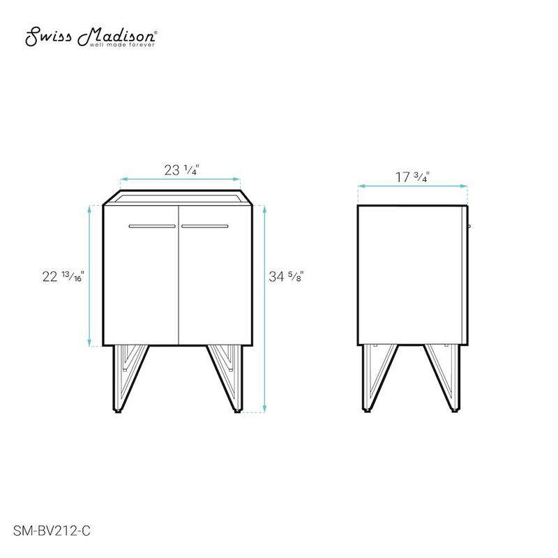 Annecy 24 Bathroom Vanity Cabinet Only (SM-BV212) image number 3
