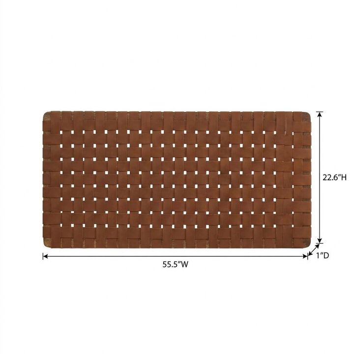 Vegan Leather Full Headboard with Texturedand Durable Frame