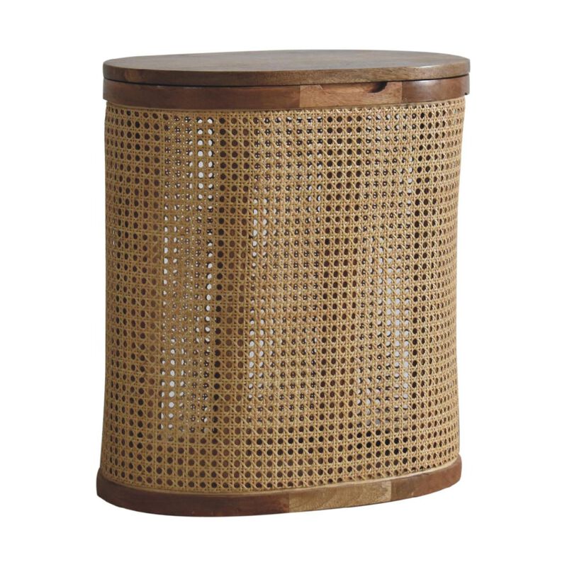 Larissa Lid-up  Solid Wood Storage Stool