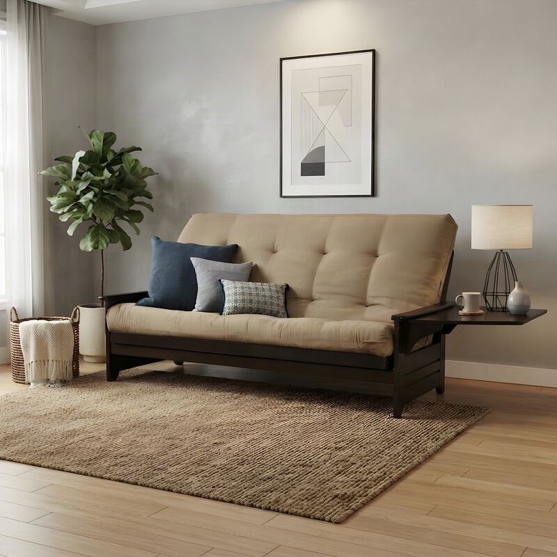 Phoenix Frame/Queen/Espresso Finish/Suede Peat Mattress image number 4