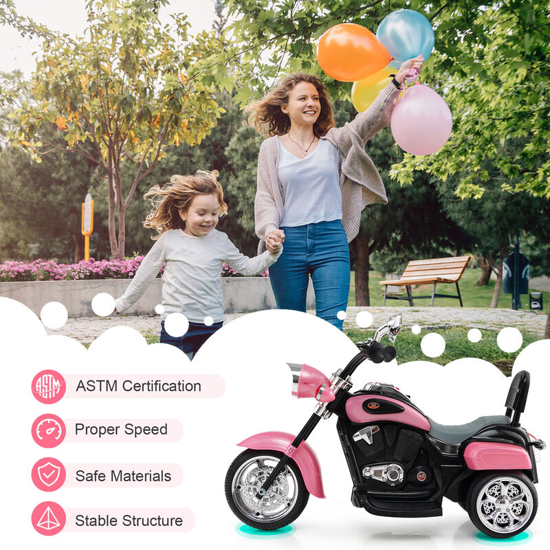 6V Toddler Electric Ride-On Bike with 3 Wheels, Horn and Front Headlight image number 4