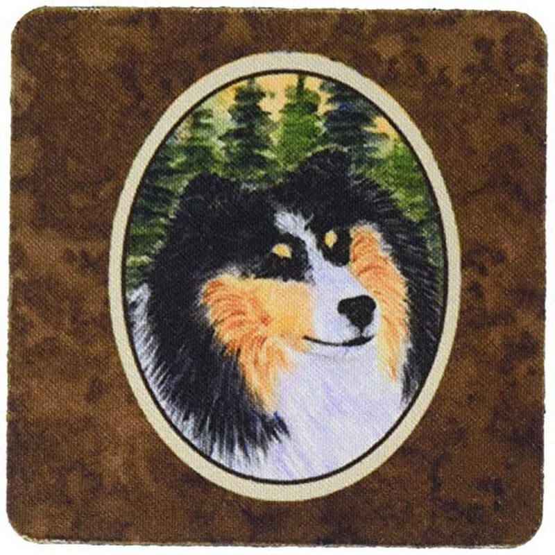 Caroline's Treasures SS8140FC Sheltie Foam Coasters (Set of 4), 3.5 H x 3.5 W, Multicolor image number 0
