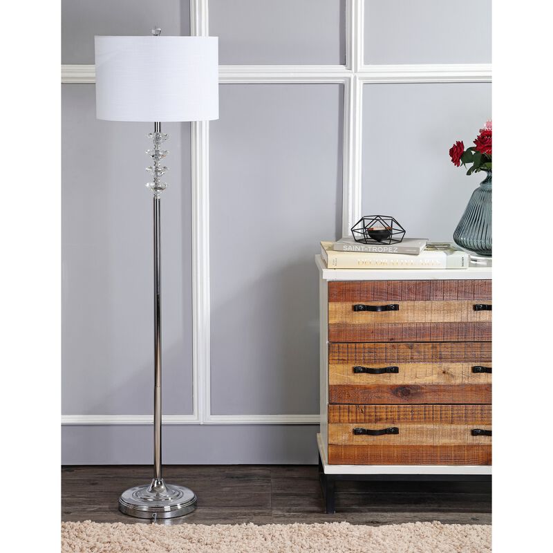 Mia Crystal/Metal LED Floor Lamp