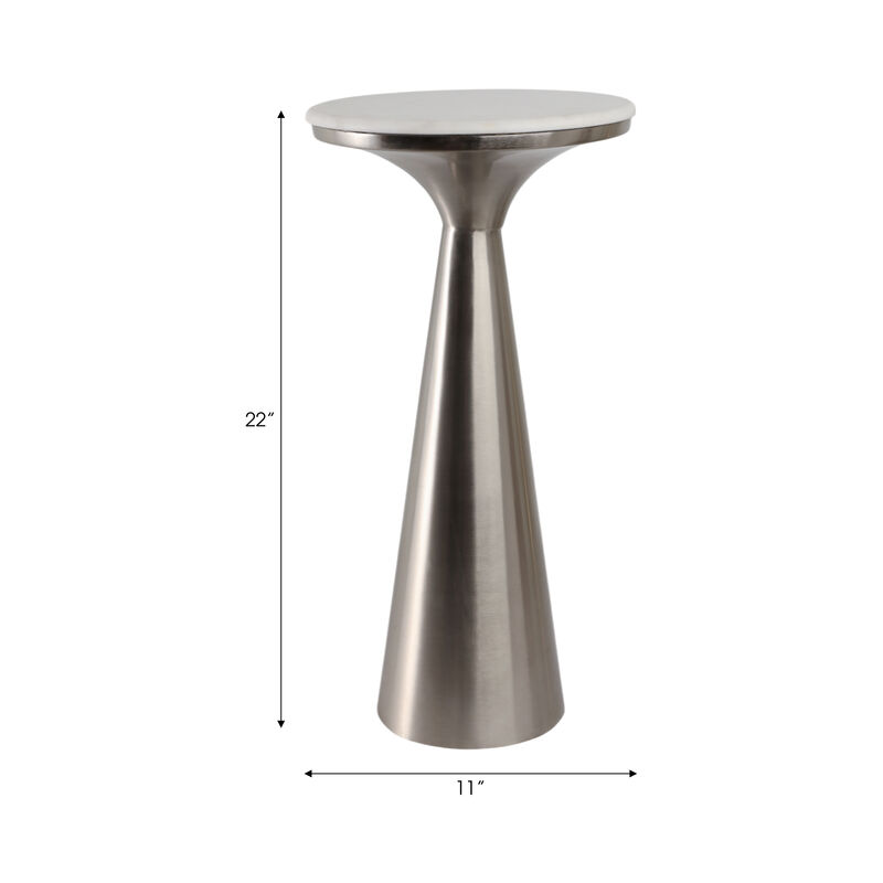 Tapered Marble Drink Table