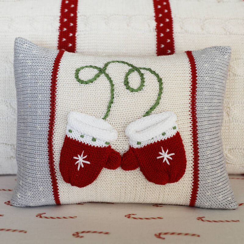 Handmade Mitten Mini Christmas Pillow image number 2