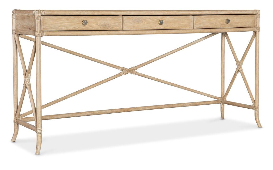 Retreat Pole Rattan Console