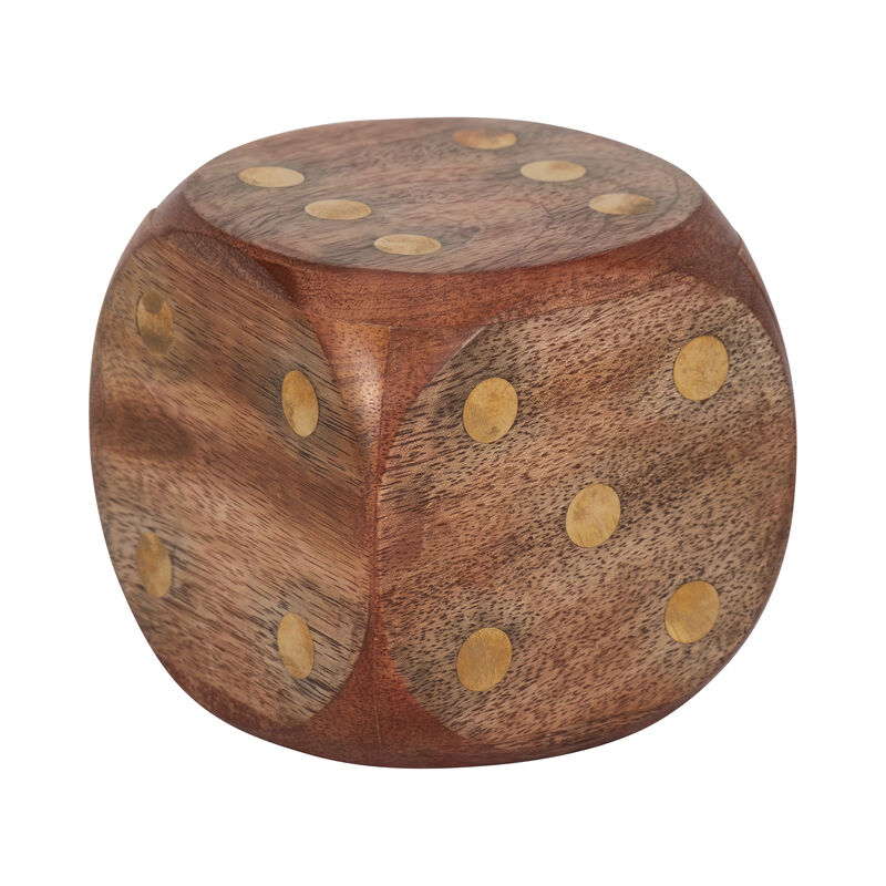 Wood, 4x4 Dice, Antique Brown image number 1