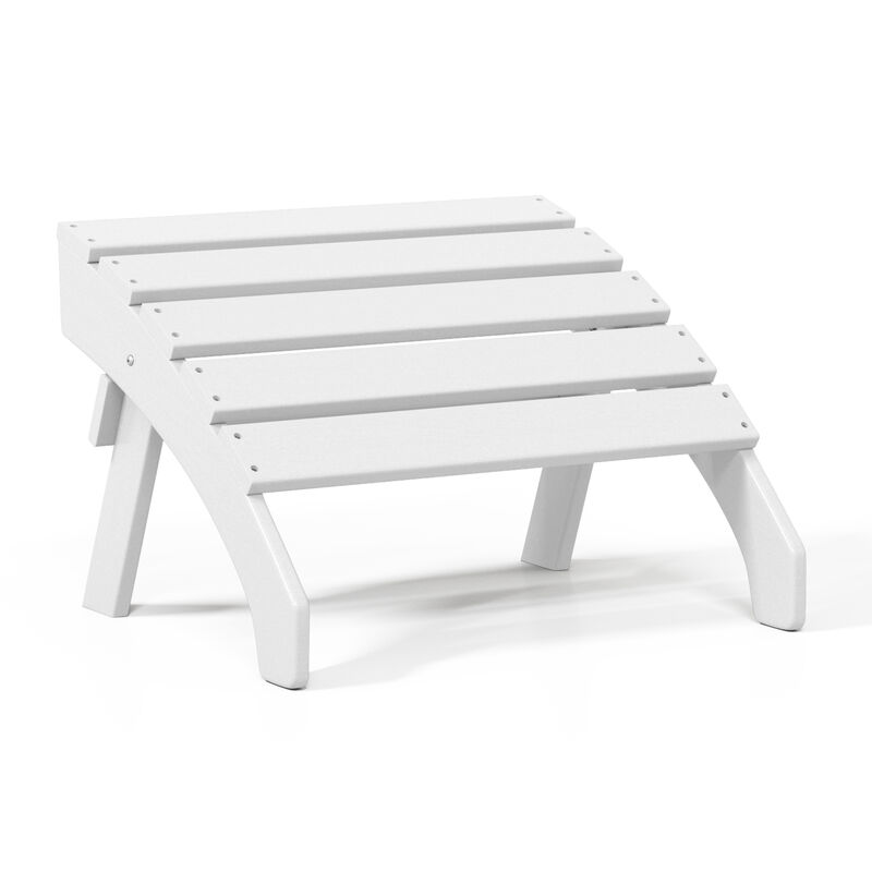 WestinTrends Outdoor Patio HDPE Adirondack Ottoman Footrest