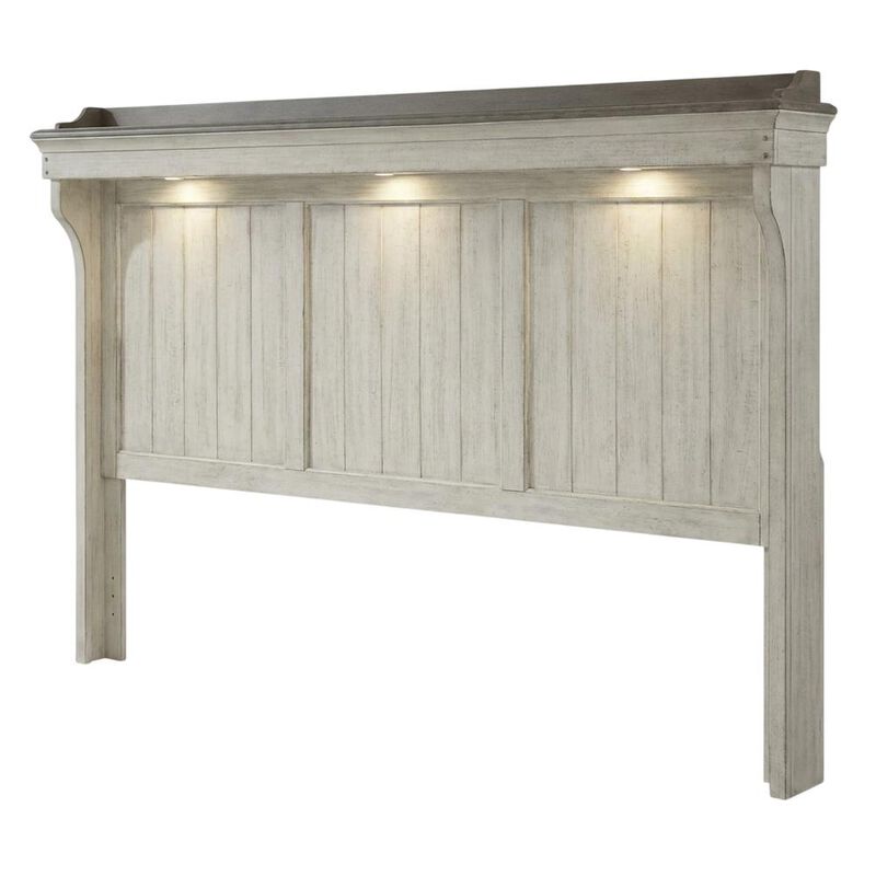 Liberty Furniture Queen Mantle Headboard Farmhouse White image number 0
