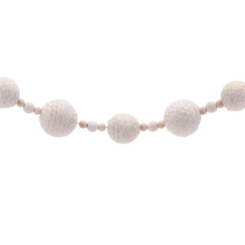 Fabric Ball Banner Garland Set – 2 Soft String Garlands for Baby Showers, Fall Decor, or Everyday Display