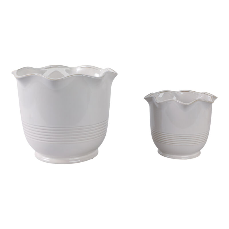 Ruffle Edge Planters (Set of 2)