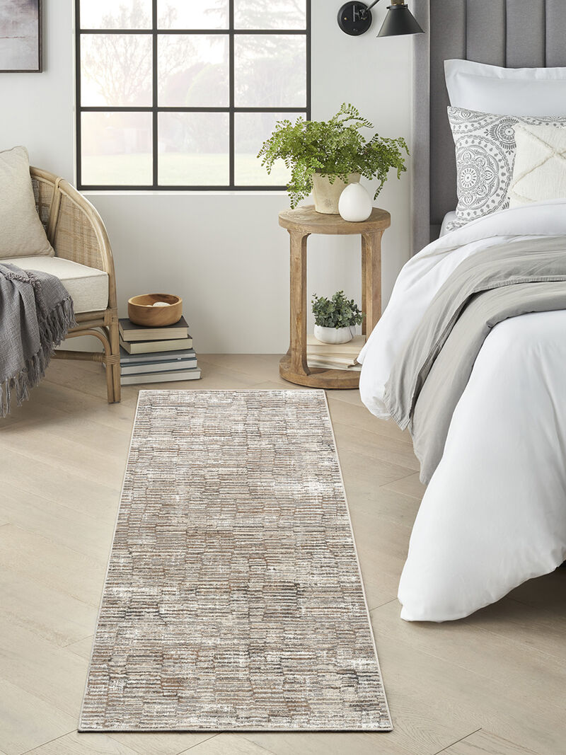 Sustainable Trends SUT06 Ivory/Mocha 2'2" x 7'6" Rug