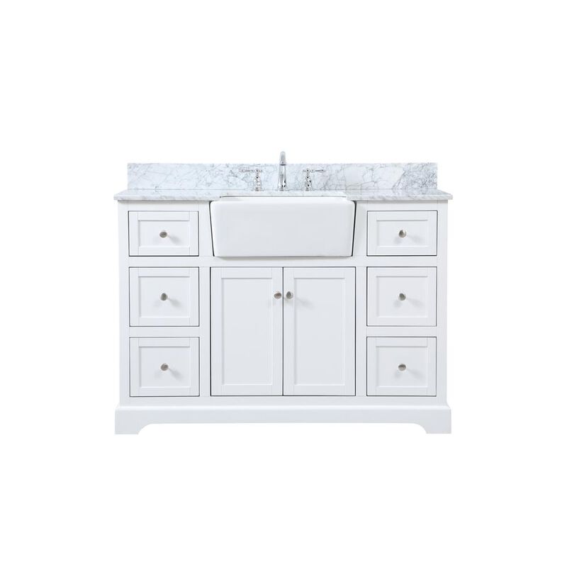 Elegant Kitchen and Bath 48 inch Single bathroom vanity in white