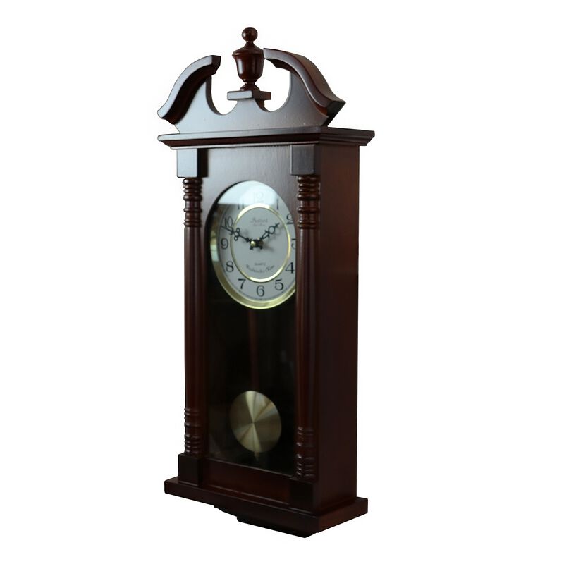 Bedford Clock Collection 27.5 Inch Cherry Oak Wall Clock
