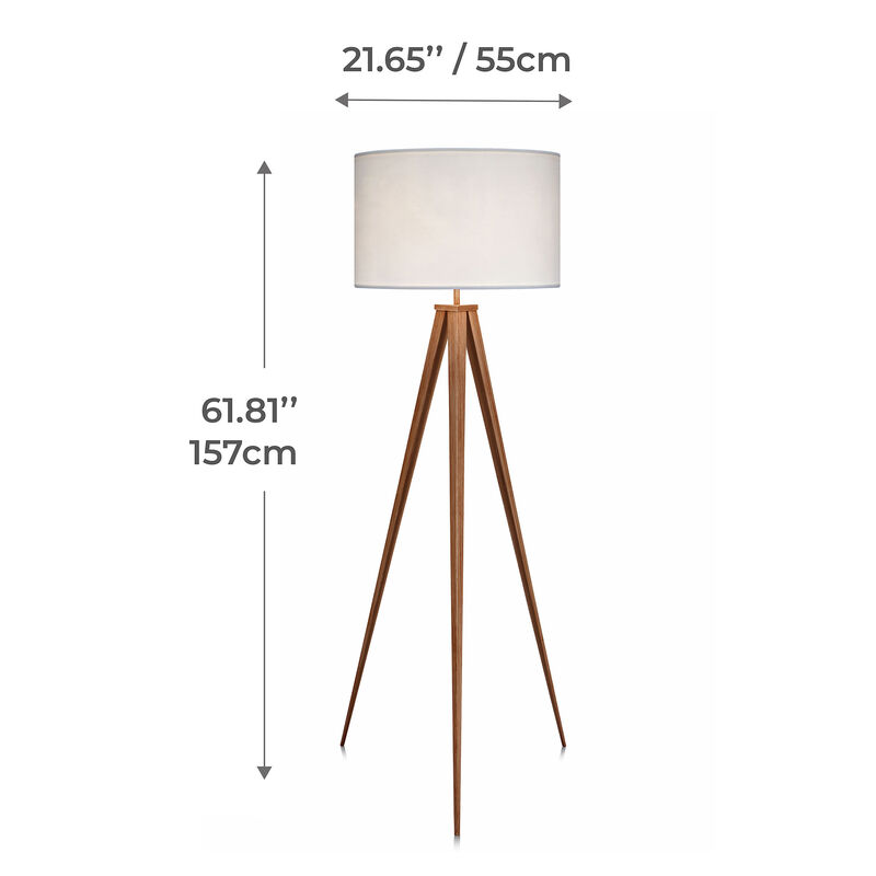 Romanza 60" modern Tripod Floor Lamp with Drum Shade image number 7