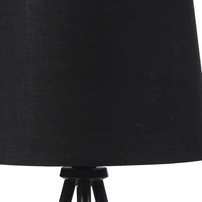 Hivvago 20" Gold Tripod Table Lamp With Black Empire Shade