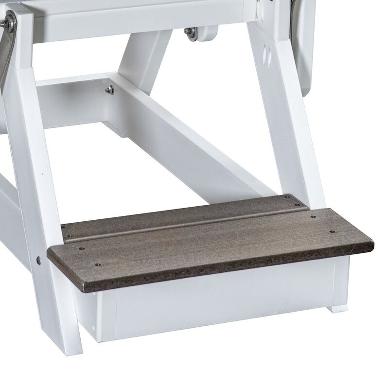 American Furniture Classics Fan Back Balcony Glider in Coastal Gray on a White Base