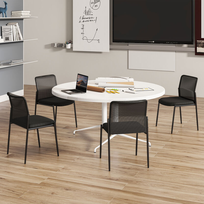 2-Piece Waiting Room Guest Chairs with Ergonomic Mesh Backrest image number 2
