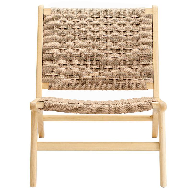 Saoirse Woven Rope Wood Accent Lounge Chair image number 5