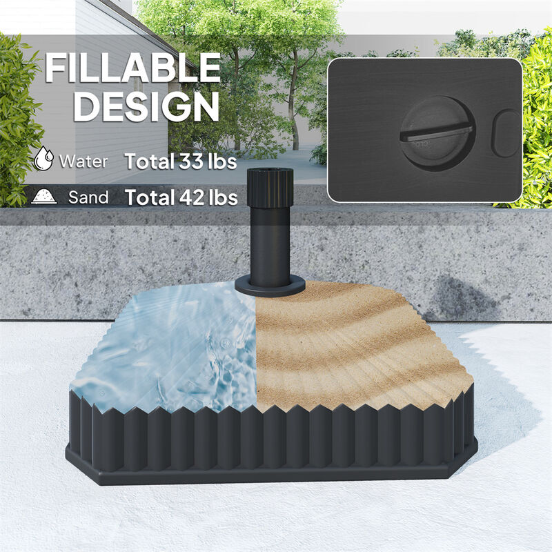 Stable Umbrella Base for Outdoor Use, Adjustable for Cantilever Umbrellas