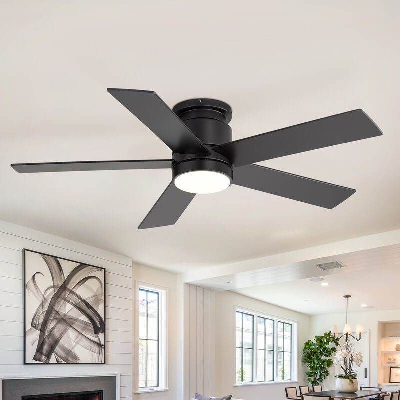 Breezary 42 in Low Profile Ceiling Fan with Light, 5 Blades, Quiet Reversible DC Motor, Remote Control, 6 Speeds image number 8