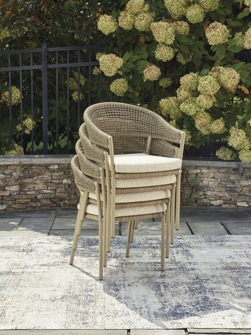 Ocean Park Outdoor Arm Chair with Cushion (Set of 4) image number 2
