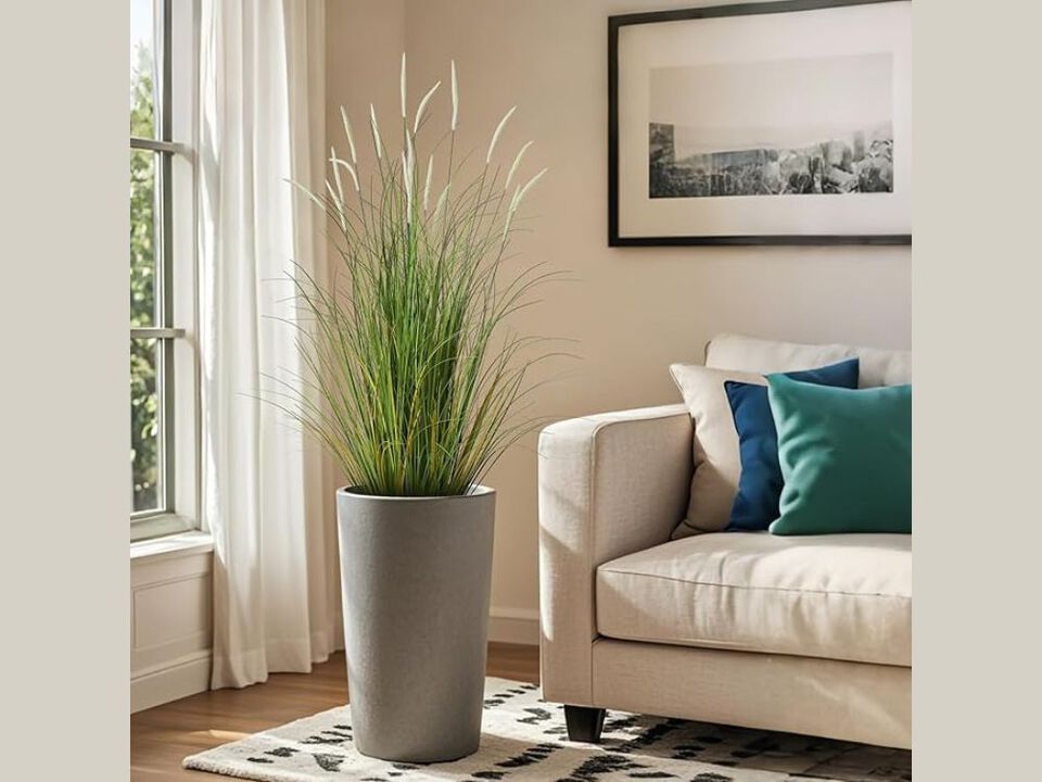 2 Pack White Artificial Greenery Plants Outdoor Wedding Centerpiece Decor
