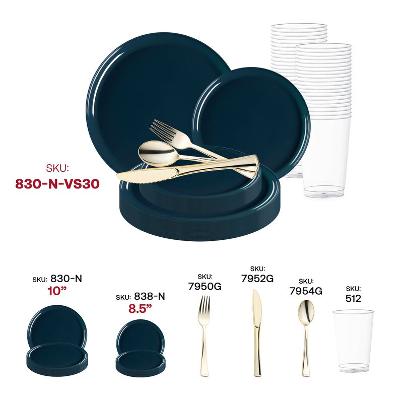 Flat Round Plastic Wedding Value Set (30 Sets) image number 5