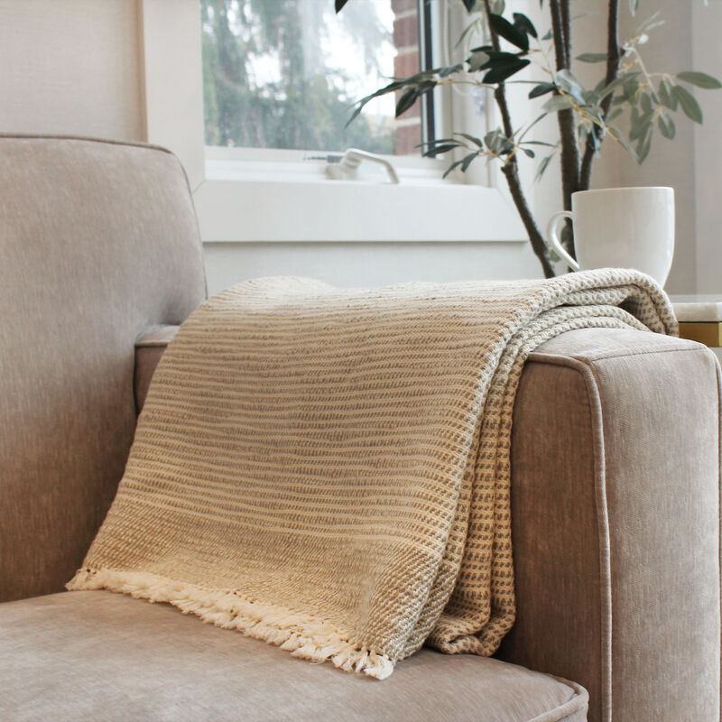 Ceremony Handwoven Throw Blanket Organic Cotton image number 2