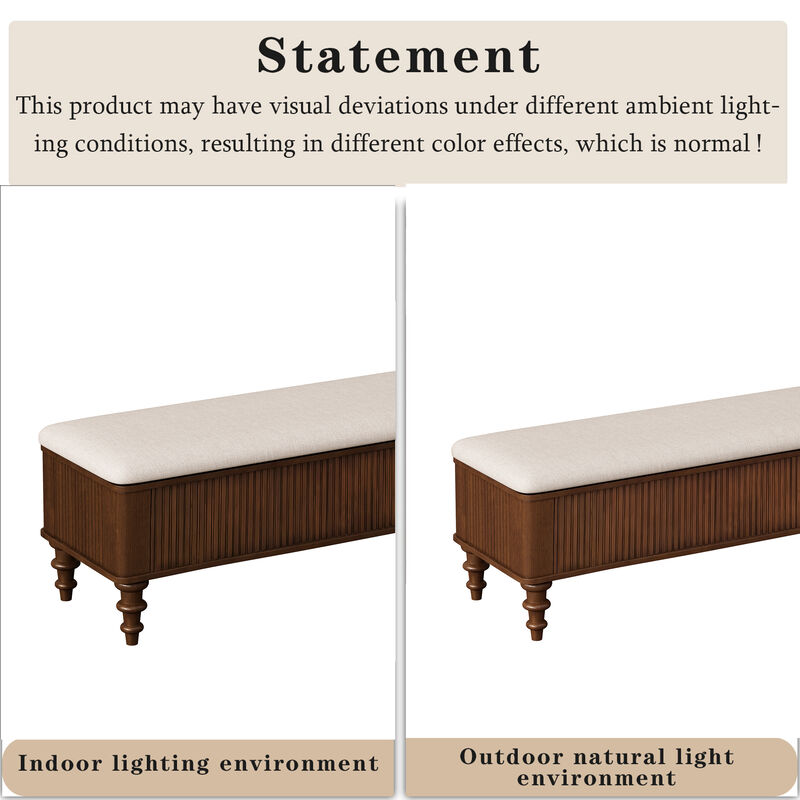 Frigob Storage Ottoman Bench image number 5