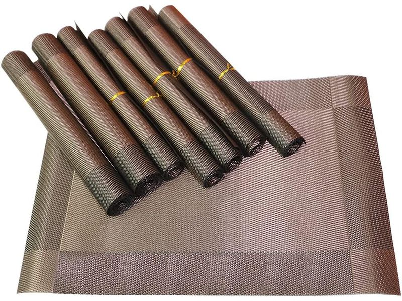 Placemats, Washable Table Mats, Woven Vinyl Placemat for Dining Table Place Mats Set image number 6