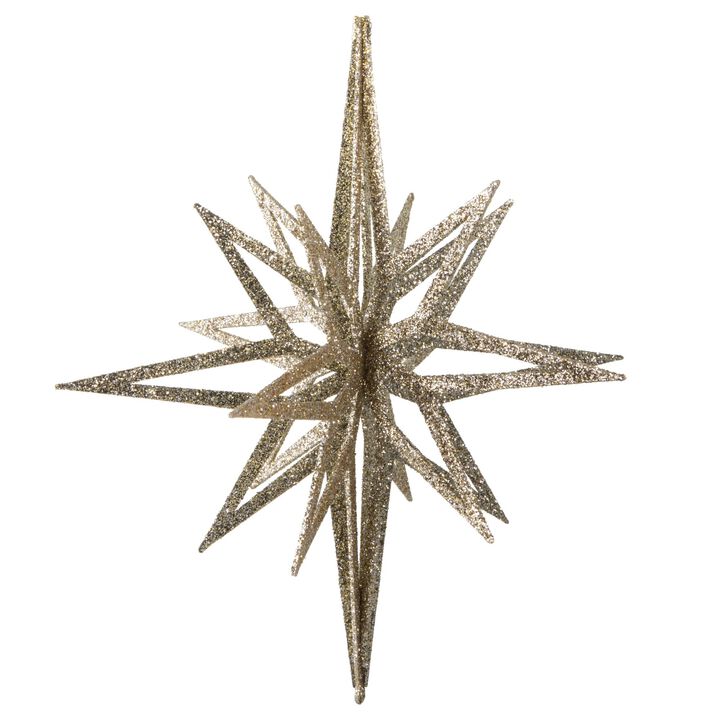 Vickerman 16" Champagne Iridescent Star Christmas Ornament.
