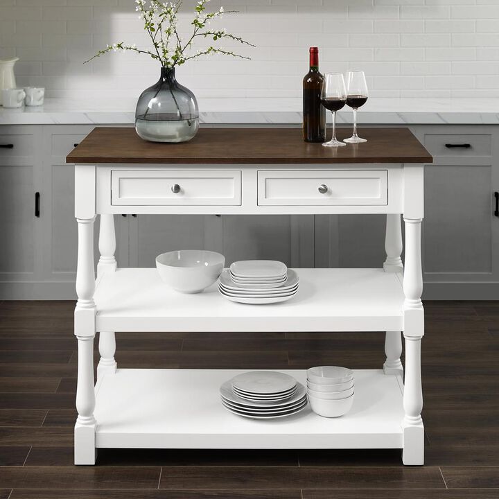 Crosley Furniture Caitlyn Wood Top Kitchen Island