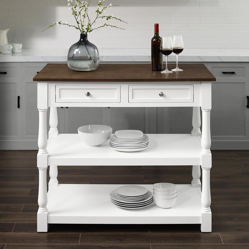 Crosley Furniture Caitlyn Wood Top Kitchen Island